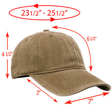 Load image into Gallery viewer, Pre-Washed Cotton Baseball Cap - Khaki