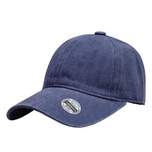 Load image into Gallery viewer, Pre-Washed Cotton Baseball Cap - Navy