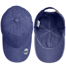 Load image into Gallery viewer, Pre-Washed Cotton Baseball Cap - Navy