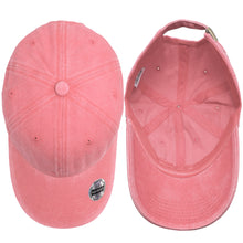 Load image into Gallery viewer, Pre-Washed Cotton Baseball Cap - Pink