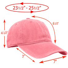 Load image into Gallery viewer, Pre-Washed Cotton Baseball Cap - Pink