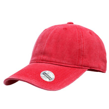 Load image into Gallery viewer, Pre-Washed Cotton Baseball Cap - Red