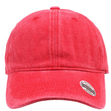 Load image into Gallery viewer, Pre-Washed Cotton Baseball Cap - Red