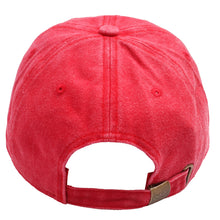 Load image into Gallery viewer, Pre-Washed Cotton Baseball Cap - Red