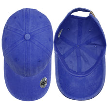 Load image into Gallery viewer, Pre-Washed Cotton Baseball Cap - Royal Blue