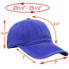 Load image into Gallery viewer, Pre-Washed Cotton Baseball Cap - Royal Blue