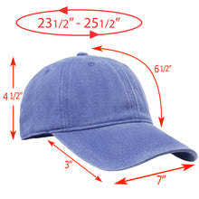 Load image into Gallery viewer, Pre-Washed Cotton Baseball Cap - Sky Blue