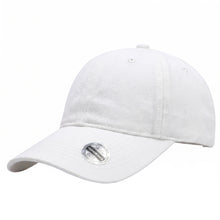Load image into Gallery viewer, Pre-Washed Cotton Baseball Cap - White