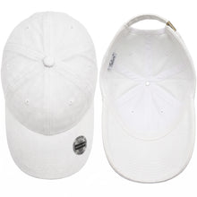 Load image into Gallery viewer, Pre-Washed Cotton Baseball Cap - White