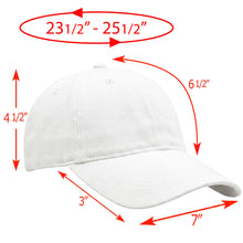 Load image into Gallery viewer, Pre-Washed Cotton Baseball Cap - White