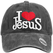 Load image into Gallery viewer, I Love Jesus Baseball Cap - Black