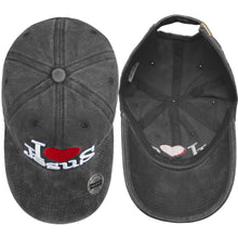 Load image into Gallery viewer, I Love Jesus Baseball Cap - Black