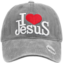 Load image into Gallery viewer, I Love Jesus Baseball Cap - Gray