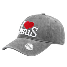 Load image into Gallery viewer, I Love Jesus Baseball Cap - Gray
