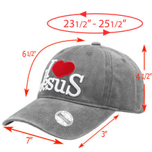 Load image into Gallery viewer, I Love Jesus Baseball Cap - Gray