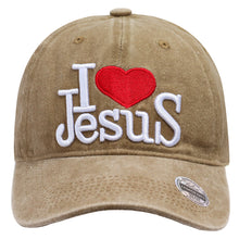 Load image into Gallery viewer, I Love Jesus Baseball Cap - Khaki