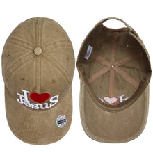 Load image into Gallery viewer, I Love Jesus Baseball Cap - Khaki