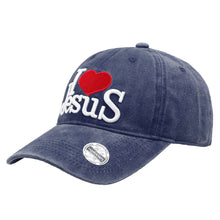 Load image into Gallery viewer, I Love Jesus Baseball Cap - Navy