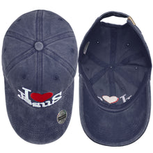 Load image into Gallery viewer, I Love Jesus Baseball Cap - Navy