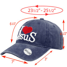 Load image into Gallery viewer, I Love Jesus Baseball Cap - Navy