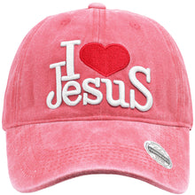 Load image into Gallery viewer, I Love Jesus Baseball Cap - Pink