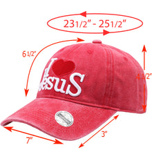 Load image into Gallery viewer, I Love Jesus Baseball Cap - Red