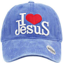 Load image into Gallery viewer, I Love Jesus Baseball Cap - Sky Blue