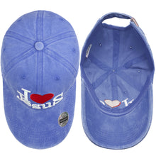 Load image into Gallery viewer, I Love Jesus Baseball Cap - Sky Blue