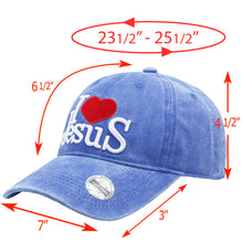 Load image into Gallery viewer, I Love Jesus Baseball Cap - Sky Blue