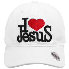 Load image into Gallery viewer, I Love Jesus Baseball Cap - White