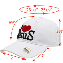 Load image into Gallery viewer, I Love Jesus Baseball Cap - White