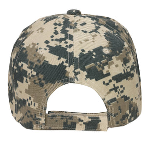 144-Pack Baseball Dad Cap Velcro Strap Adjustable Size - Digital Camo