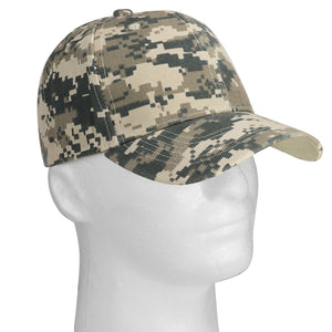 144-Pack Baseball Dad Cap Velcro Strap Adjustable Size - Digital Camo