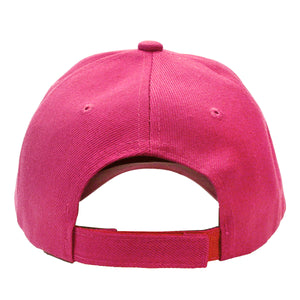 12-Pack Baseball Dad Cap Velcro Strap Adjustable Size - Hot Pink
