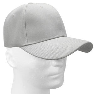 144-Pack Baseball Dad Cap Velcro Strap Adjustable Size - Light Gray