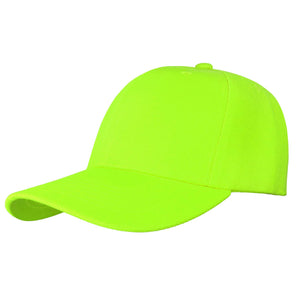 12-Pack Baseball Dad Cap Velcro Strap Adjustable Size - Neon Green