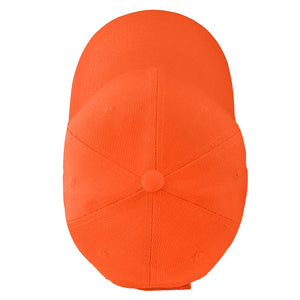 12-Pack Baseball Dad Cap Velcro Strap Adjustable Size - Orange