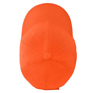 144-Pack Baseball Dad Cap Velcro Strap Adjustable Size - Orange