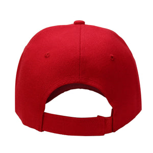 144-Pack Baseball Dad Cap Velcro Strap Adjustable Size - Red