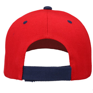 144-Pack Baseball Dad Cap Velcro Strap Adjustable Size - Red/Navy