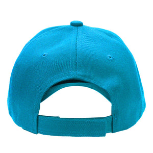 144-Pack Baseball Dad Cap Velcro Strap Adjustable Size - Turquoise