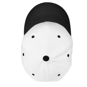 144-Pack Baseball Dad Cap Velcro Strap Adjustable Size - White/Black