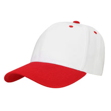 Load image into Gallery viewer, 144-Pack Baseball Dad Cap Velcro Strap Adjustable Size - White/Red