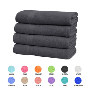 Falari 4-Pack Bath Towel 27x54 - Dark Gray