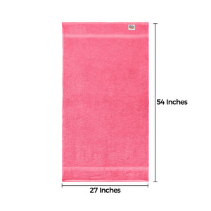 Falari 4-Pack Bath Towel 27x54 - Pink