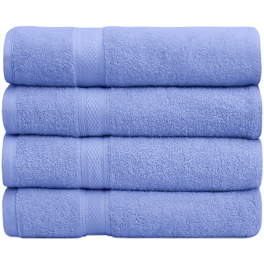 Falari 4-Pack Bath Towel 27x54 - Sky Blue