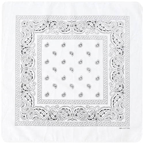 12-Pack Bandana Headband - White