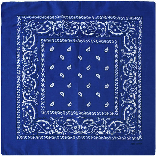 12-Pack Bandana Headband - Royal Blue