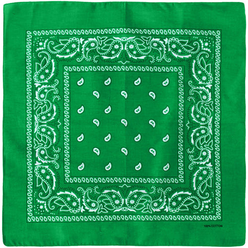 12-Pack Bandana Headband - Kelly Green