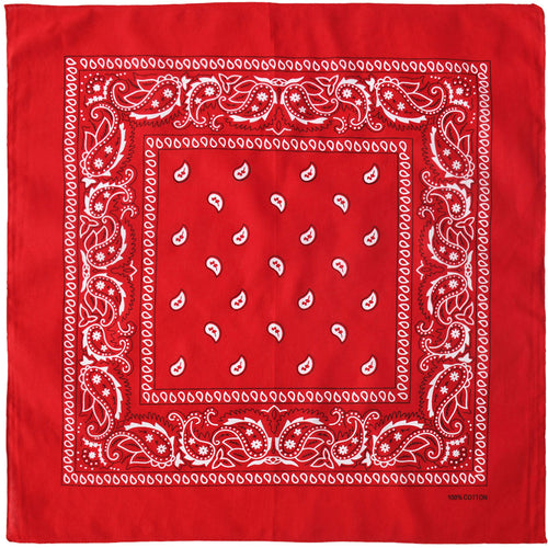 12-Pack Bandana Headband - Red